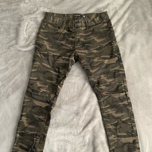 Camo Slim Straight Biker Jeans from Cotton On
